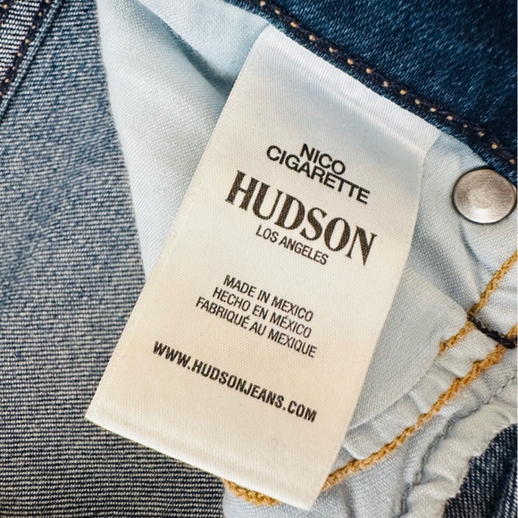 New HUDSON Nico Mid Rise Cigarette Jeans Fron Slits - Picture 9 of 11